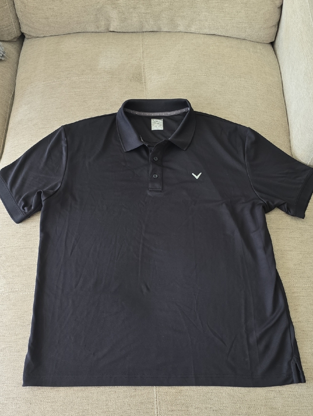 Callaway Men’s Black Golf Opti-dry Polo Shirt - Performance Golf Polo Dz Xl